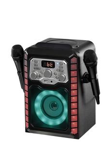 Daewoo Black Bluetooth Karaoke Machine Portable with 2 Microphones CD CD+G MP3