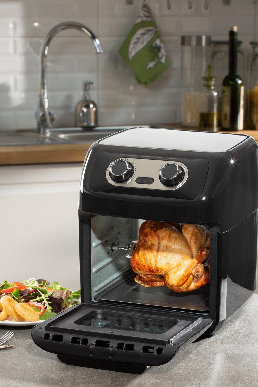 Fryers | Rotisserie Air Fryer Oven 12 Litre Energy Efficient Black ...