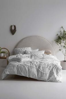 Linen House White Manisha Medallion Tufted Duvet Cover Set