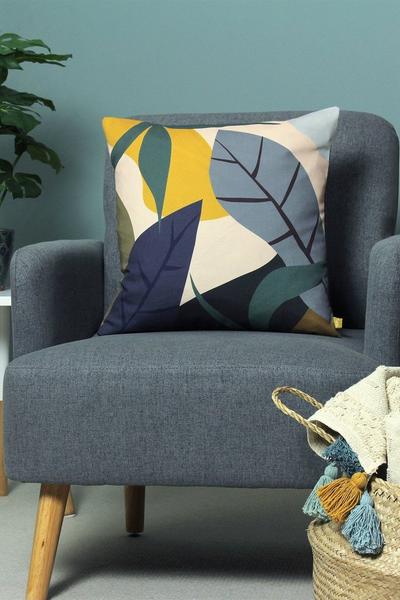 Furn Multi Junglo Botanical Printed Recycled Cushion