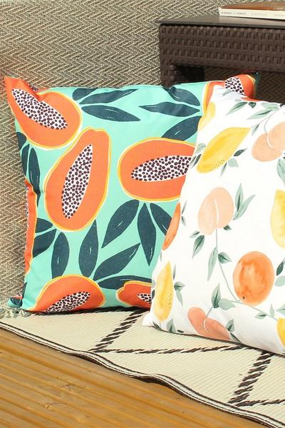 Furn Aqua Papaya Vibrant Water & UV Resistant Outdoor Cushion
