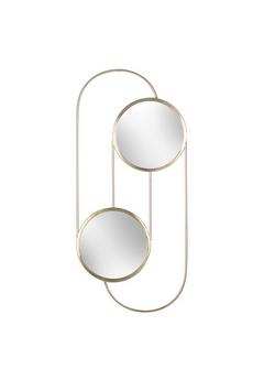 Paoletti Gold Abstract Double Round Circular Wall Mirror
