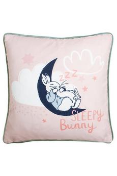 Peter Rabbit Pink Peter Rabbit™ Sleepy Head Printed Piped Velvet Kids Cushion