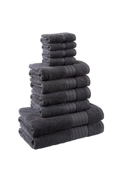 Dreamscene Luxury 100% Cotton 10 Piece Bathroom Towel Bale Set | Debenhams