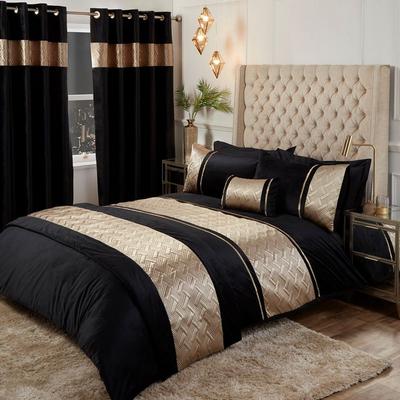 Rapport Gold Capri Fully Lined Eyelet Curtains