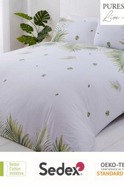 Rapport Light Green Tropics Duvet Cover Set