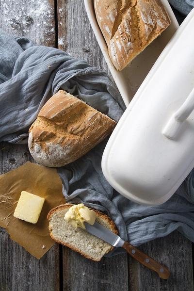 KitchenCraft Cream Rectangular Bread Baking Cloche