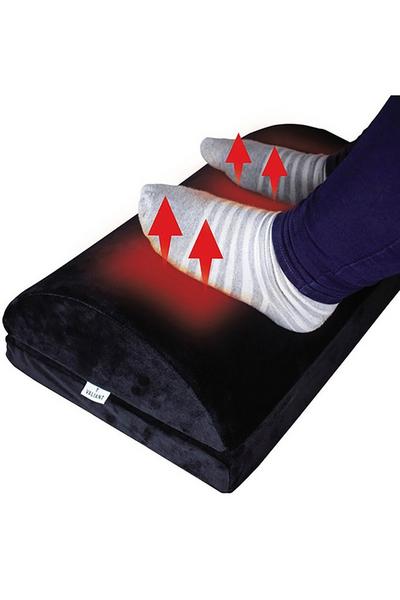 Valiant Black Under Desk Heated Foot Rest with Adjustable Non-Slip Base