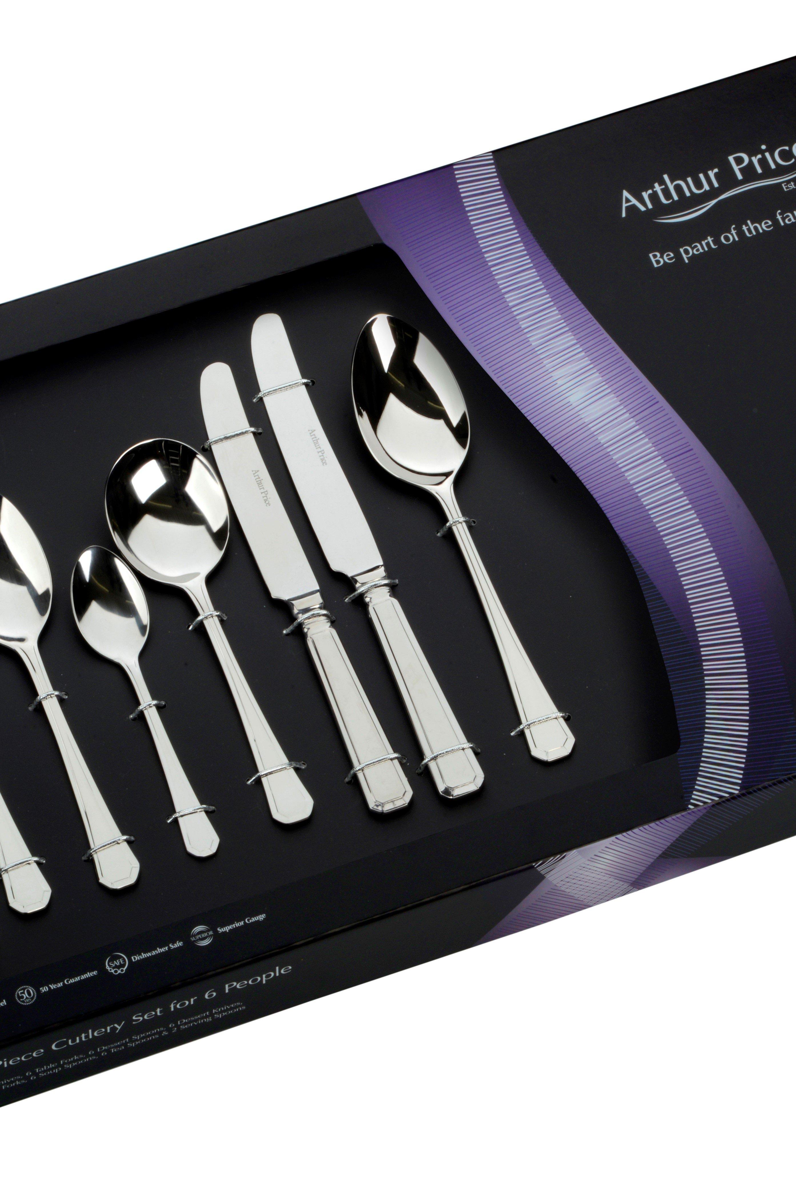 Cutlery | 'Grecian' Stainless Steel 44 Piece 6 Person Boxed Cutlery Set ...