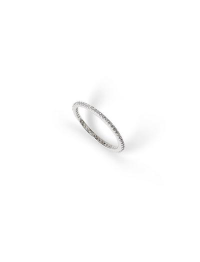 Liars & Lovers Clear Paved Crystal Slim Band Ring