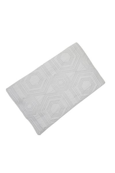 Malini Grey Faux Embroidery Contrast Bedspread