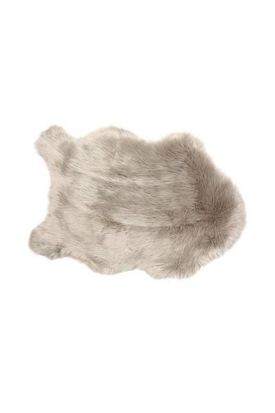 Malini Taupe Faux SheepSkin Rug