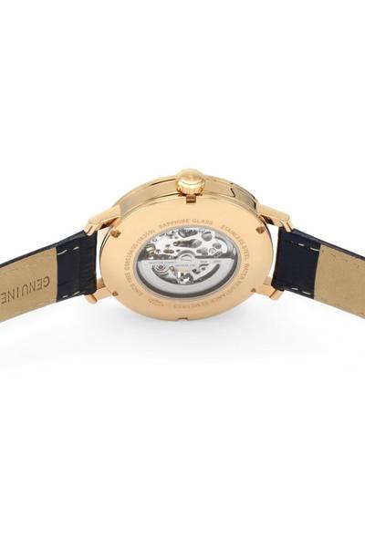Rotary Clear Plated Stainless Steel Classic Analogue Automatic Watch - Gs05354/05