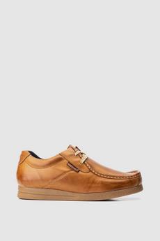 Base London Tan 'Event' Leather Wallabee Shoes