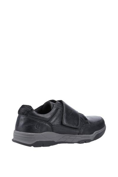 Hush Puppies Black 'Fabian' Smooth Leather Touch Fastening Shoes