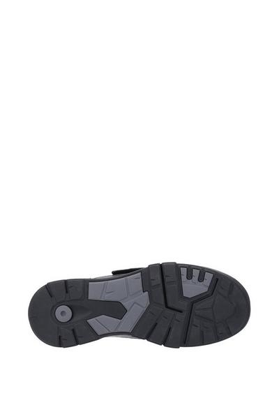 Hush Puppies Black 'Fabian' Smooth Leather Touch Fastening Shoes