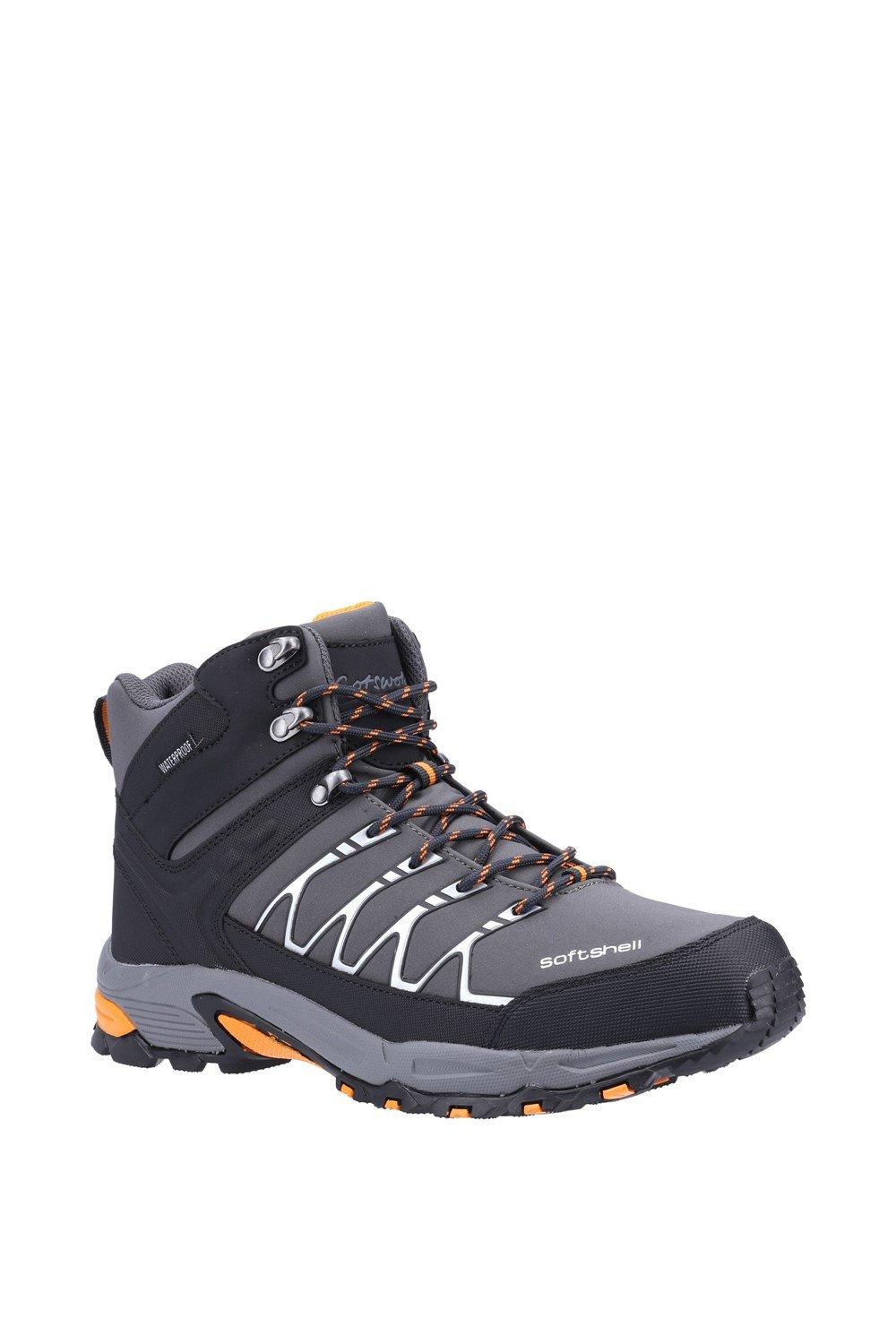 Cotswold Abbeydale Mid Black/Grey Mens Hiking Boots Softshell and PU 