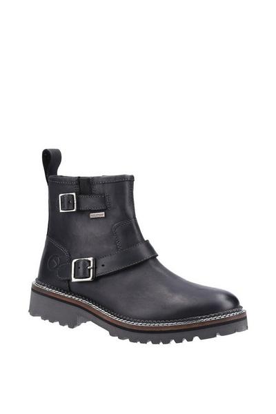 Cotswold Black 'Combe' Grain Leather Ladies Ankle Boots