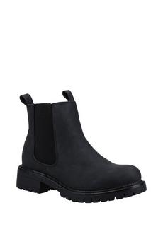 Divaz Black 'Taijal' Leather Chelsea Boot