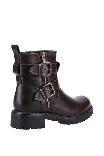 Divaz Brown 'Sarah' Zip Up Leather Boot
