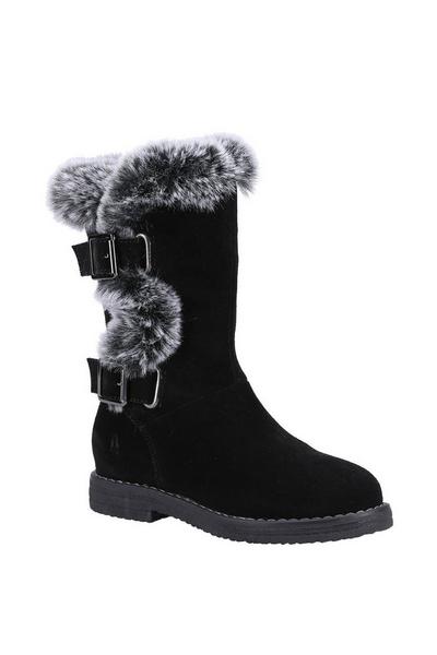 Hush Puppies Black 'Mini Megan' Suede Boot