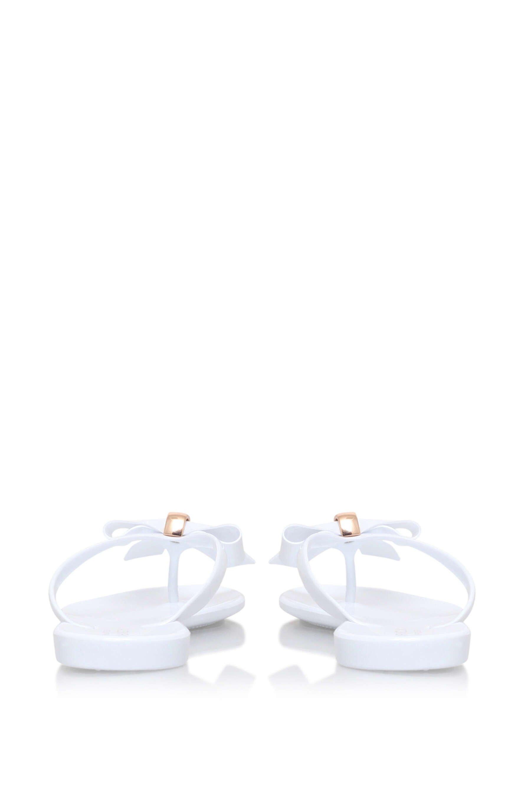 Carvela white flip flops on sale