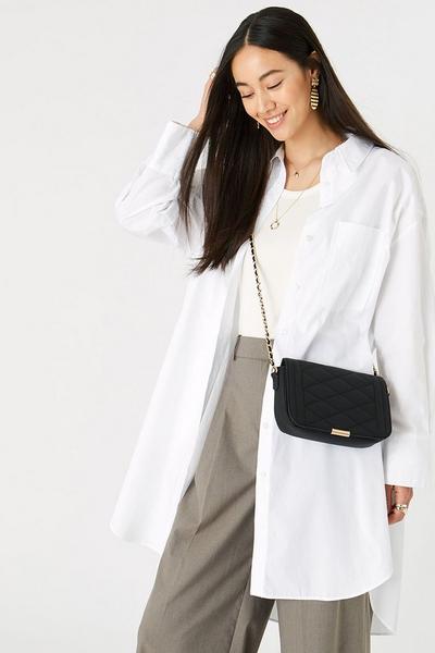 Accessorize Black 'Chrissy' Quilted Chain Cross-Body Bag
