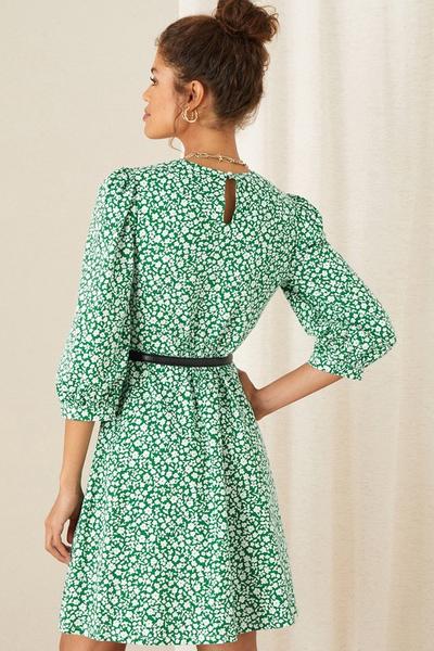 Monsoon Green 'Mona' Ditsy Floral Jersey Dress
