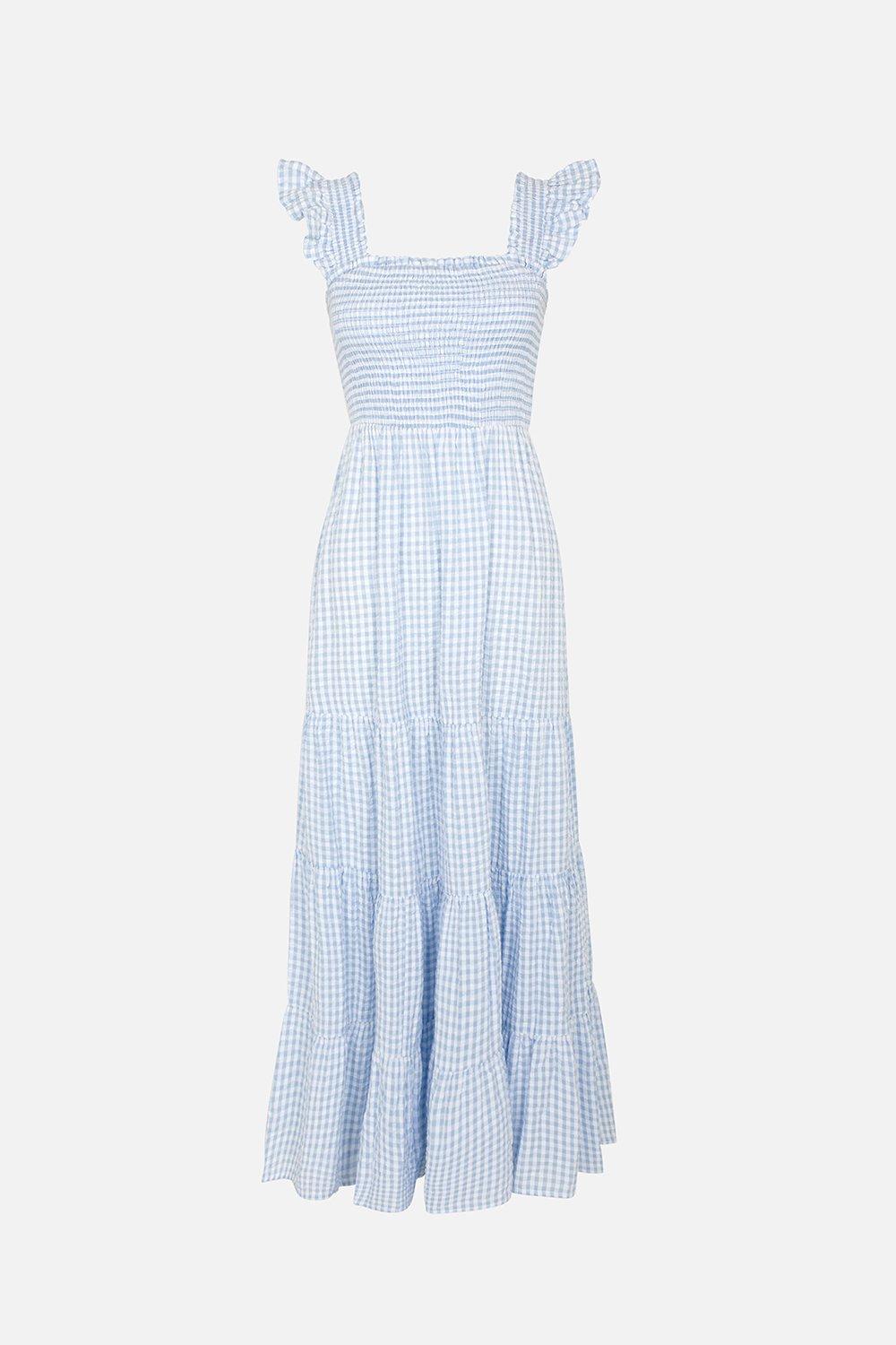 accessorize gingham dress