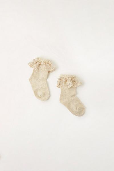 Monsoon Gold Baby Sparkle Bow Bando and Sock Set