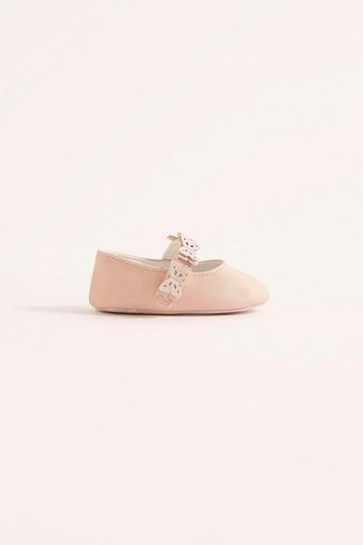 Monsoon Pink Shimmer Butterfly Booties