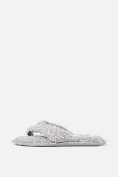 Accessorize Grey Borg Toe Thong Slippers