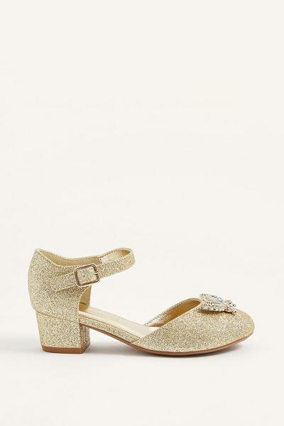 Monsoon Gold Glitter Butterfly Heels