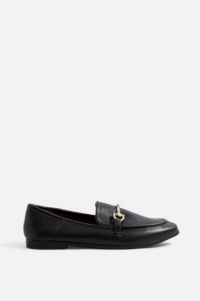 Accessorize Black Metal Bar Loafers