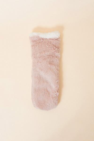 Accessorize Pink Fluffy Slipper Socks