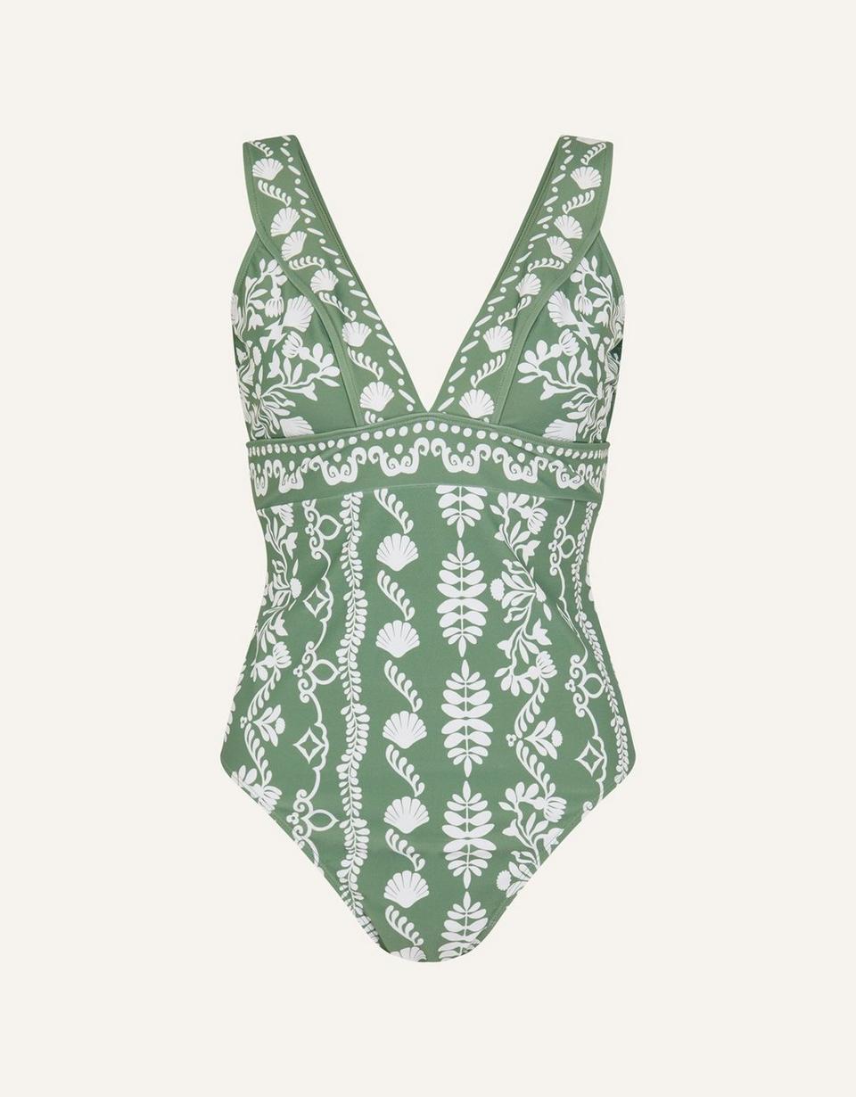 Swimwear | 'Lexi' Ornamental Print Shaping Swimsuit | Accessorize
