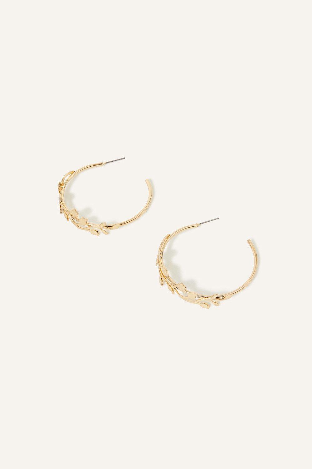 Jewellery | Floral Overlay Hoop Earrings | Accessorize