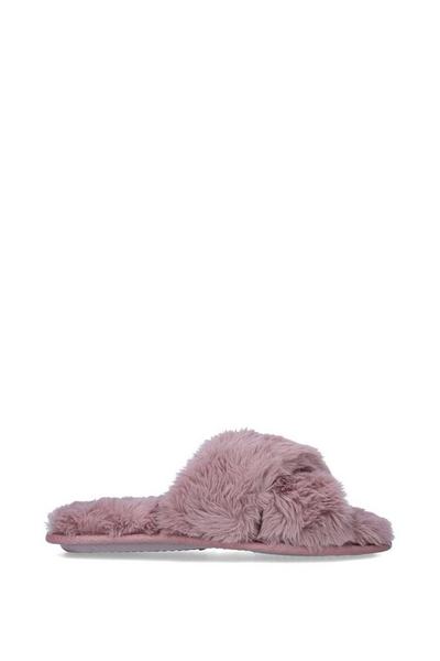 Miss KG Pink 'Alana Cross Front Slipper' Flats