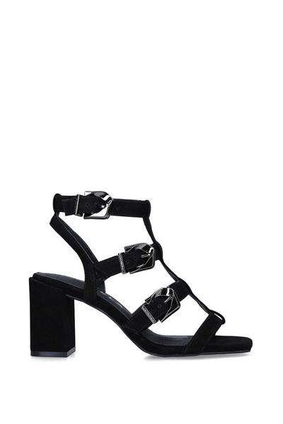 Carvela Black 'Spiral' Leather Heels
