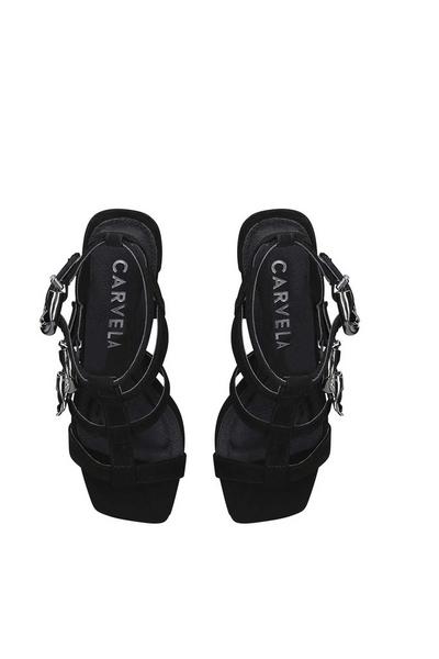 Carvela Black 'Spiral' Leather Heels