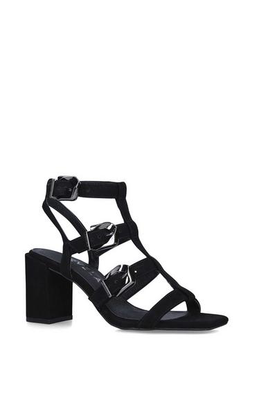 Carvela Black 'Spiral' Leather Heels