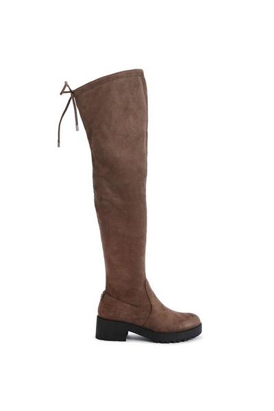 Carvela Taupe 'Tammy Over The Knee' Fabric Boots