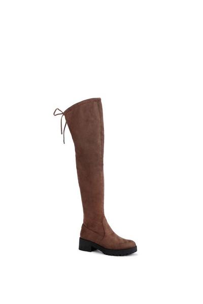 Carvela Taupe 'Tammy Over The Knee' Fabric Boots