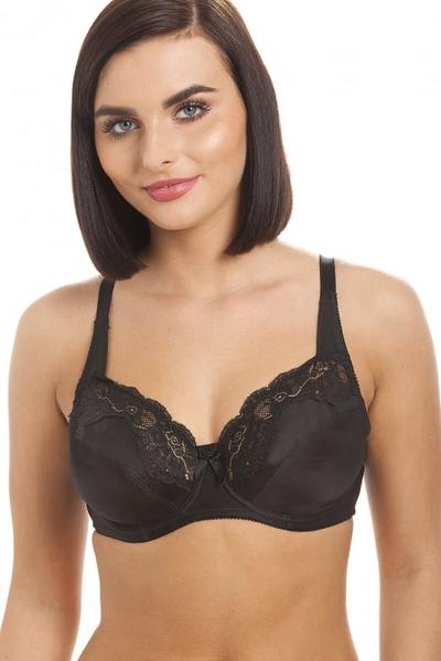 Camille Black Non Padded Underwired Full Cup Bra