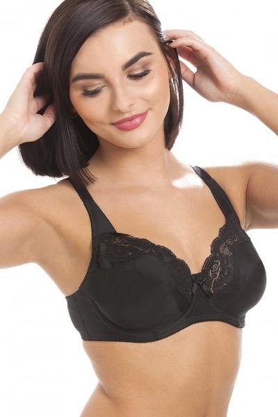 Camille Black Non Padded Underwired Full Cup Bra