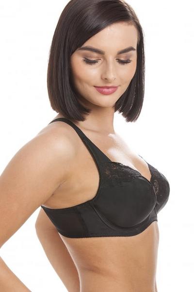 Camille Black Non Padded Underwired Full Cup Bra