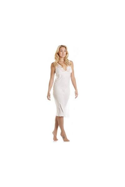 Camille Ivory Luxury Bridal Lace Edged Long Nightdress