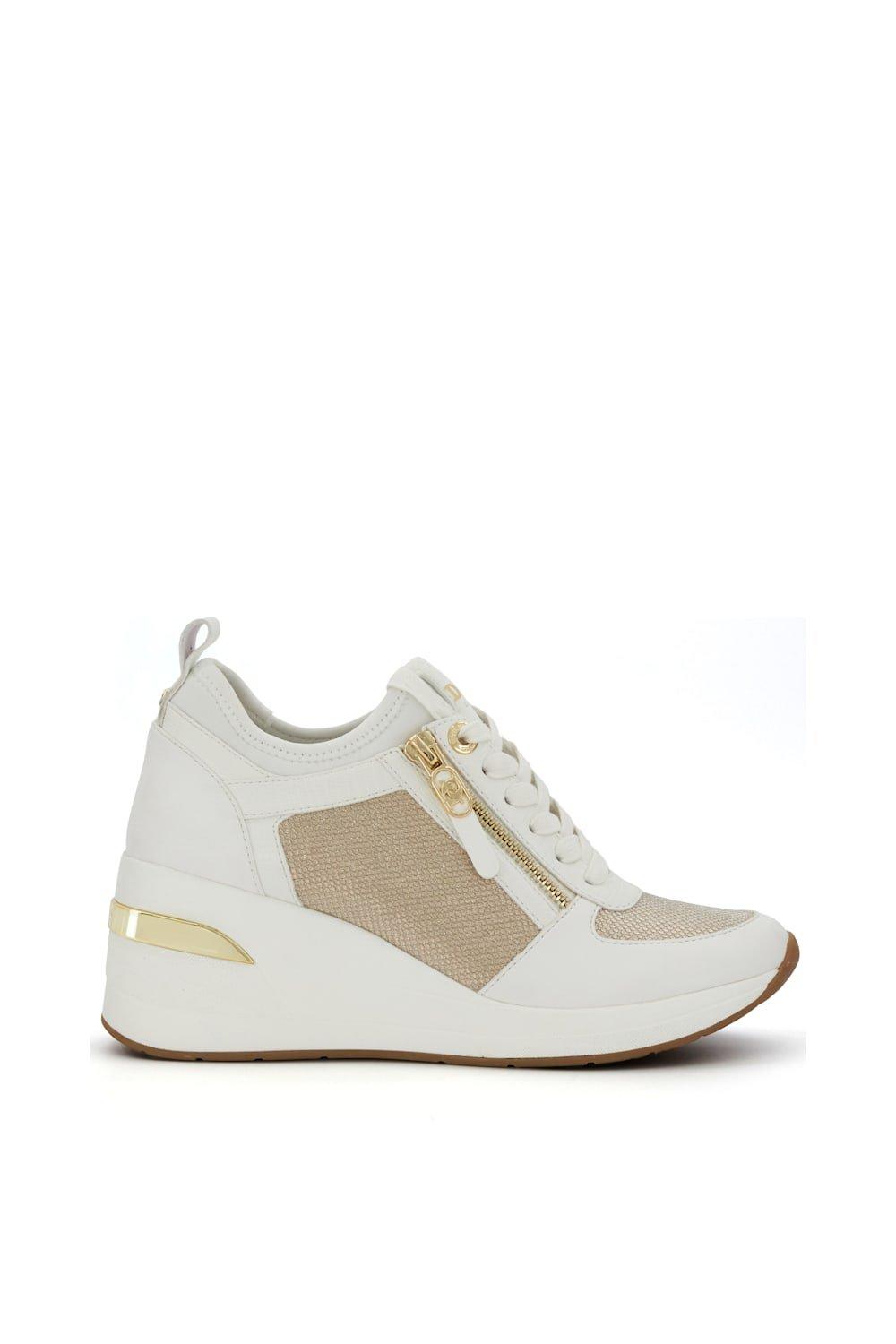 Trainers | 'Eiline' Leather Trainers | Dune London