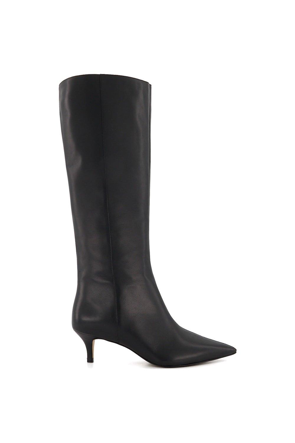 Boots | 'Smooth' Leather Knee High Boots | Dune London