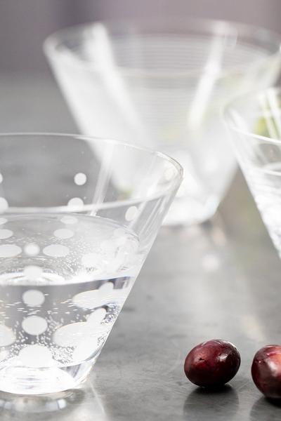 Mikasa Clear Cheers Pack Of 4 Stemless Martini Glasses